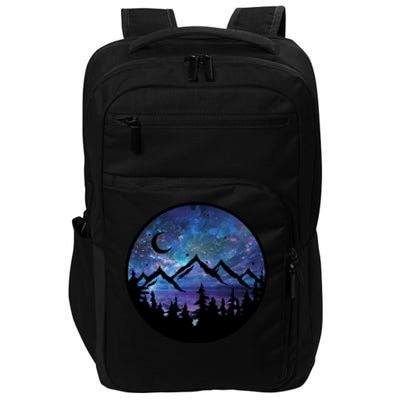 Mountains Star Night Sky Impact Tech Backpack