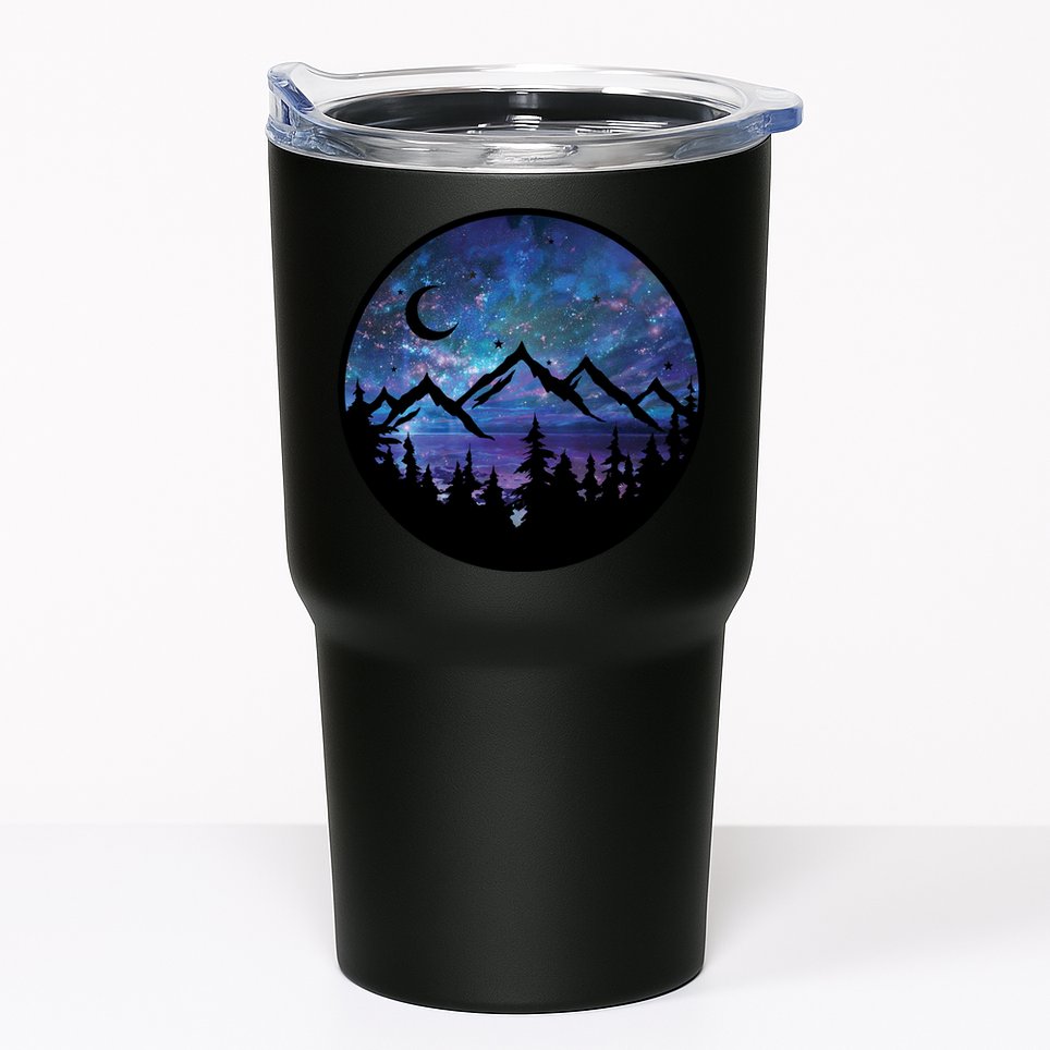 Mountains Star Night Sky Tumbler