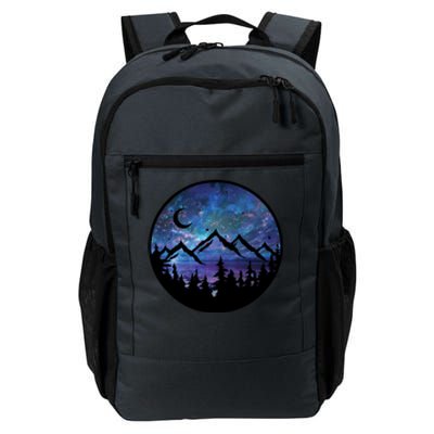 Mountains Star Night Sky Daily Commute Backpack