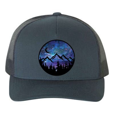 Mountains Star Night Sky Yupoong Adult 5-Panel Trucker Hat