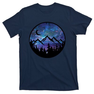 Mountains Star Night Sky T-Shirt