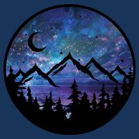 Mountains Star Night Sky T-Shirt