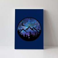 Mountains Star Night Sky Canvas