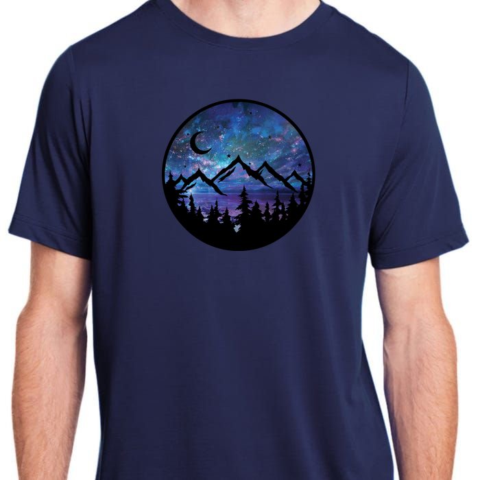 Mountains Star Night Sky Adult ChromaSoft Performance T-Shirt