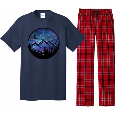 Mountains Star Night Sky Pajama Set