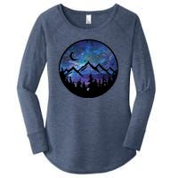 Mountains Star Night Sky Women's Perfect Tri Tunic Long Sleeve Shirt