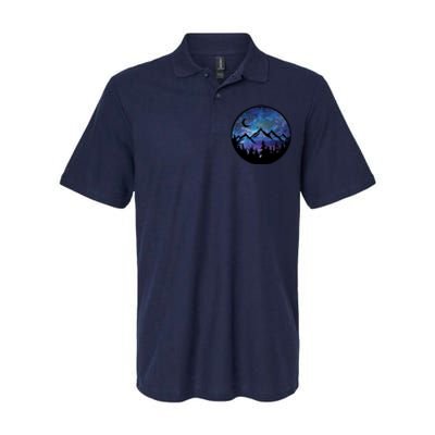 Mountains Star Night Sky Softstyle Adult Sport Polo