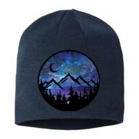 Mountains Star Night Sky Sustainable Beanie