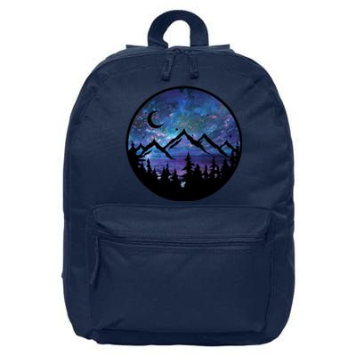 Mountains Star Night Sky 16 in Basic Backpack