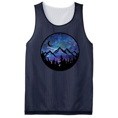 Mountains Star Night Sky Mesh Reversible Basketball Jersey Tank