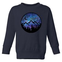 Mountains Star Night Sky Toddler Sweatshirt