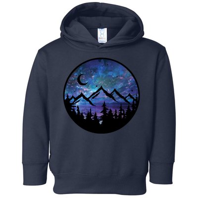 Mountains Star Night Sky Toddler Hoodie