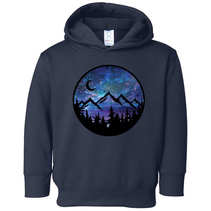 Mountains Star Night Sky Toddler Hoodie