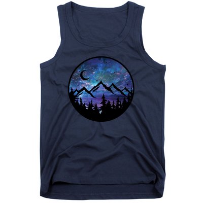 Mountains Star Night Sky Tank Top