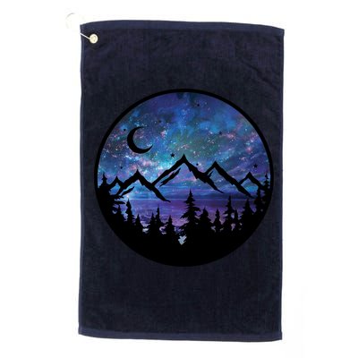 Mountains Star Night Sky Golf Towel