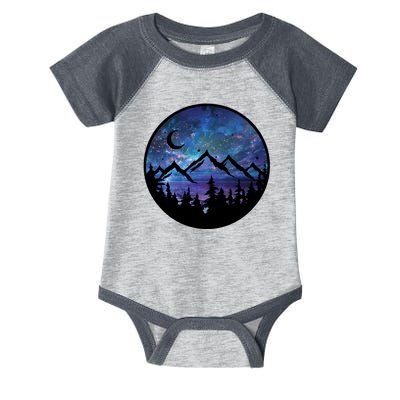 Mountains Star Night Sky Infant Baby Jersey Bodysuit