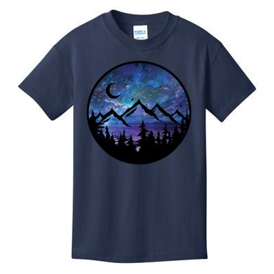 Mountains Star Night Sky Kids T-Shirt