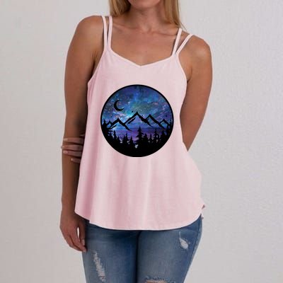 Mountains Star Night Sky Women's Strappy Tank