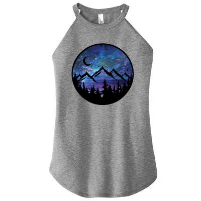 Mountains Star Night Sky Women’s Perfect Tri Rocker Tank