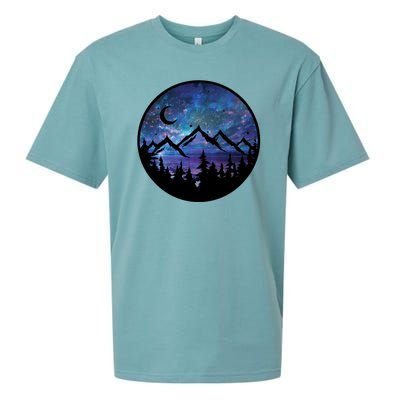 Mountains Star Night Sky Sueded Cloud Jersey T-Shirt