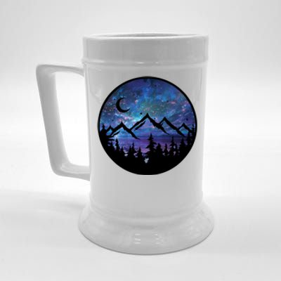 Mountains Star Night Sky Beer Stein