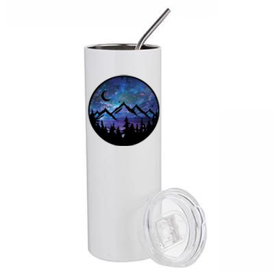 Mountains Star Night Sky Stainless Steel Tumbler