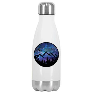 Mountains Star Night Sky Stainless Steel Insulated Water Bottle