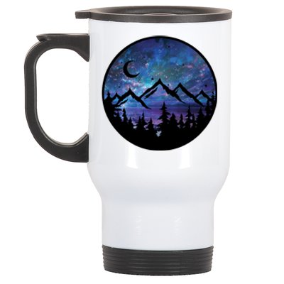 Mountains Star Night Sky Stainless Steel Travel Mug