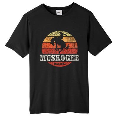 Muskogee Ok Vintage Country Western Retro Tall Fusion ChromaSoft Performance T-Shirt