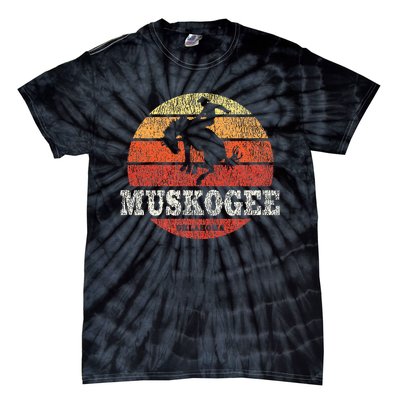 Muskogee Ok Vintage Country Western Retro Tie-Dye T-Shirt