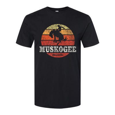 Muskogee Ok Vintage Country Western Retro Softstyle CVC T-Shirt