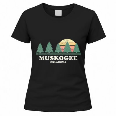 Muskogee Ok Vintage Throwback Retro 70s Design Women's T-Shirt