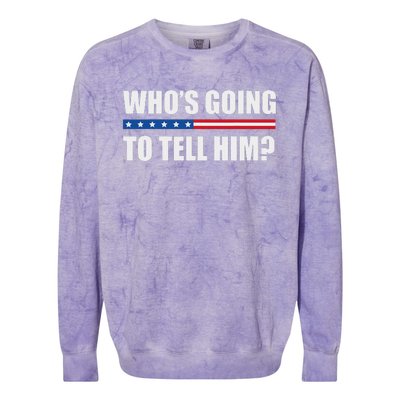 Michelle Obama WhoS Going To Tell Him Funny Black Jobs Colorblast Crewneck Sweatshirt