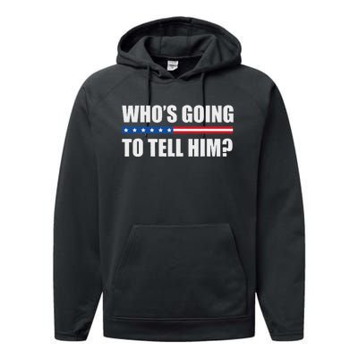 Michelle Obama WhoS Going To Tell Him Funny Black Jobs Performance Fleece Hoodie