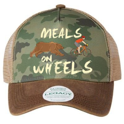 Meals On Wheels Cycling & Nature Design For Mountain Biker Legacy Tie Dye Trucker Hat