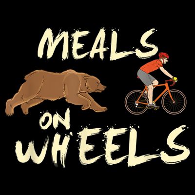 Meals On Wheels Cycling & Nature Design For Mountain Biker T-Shirt