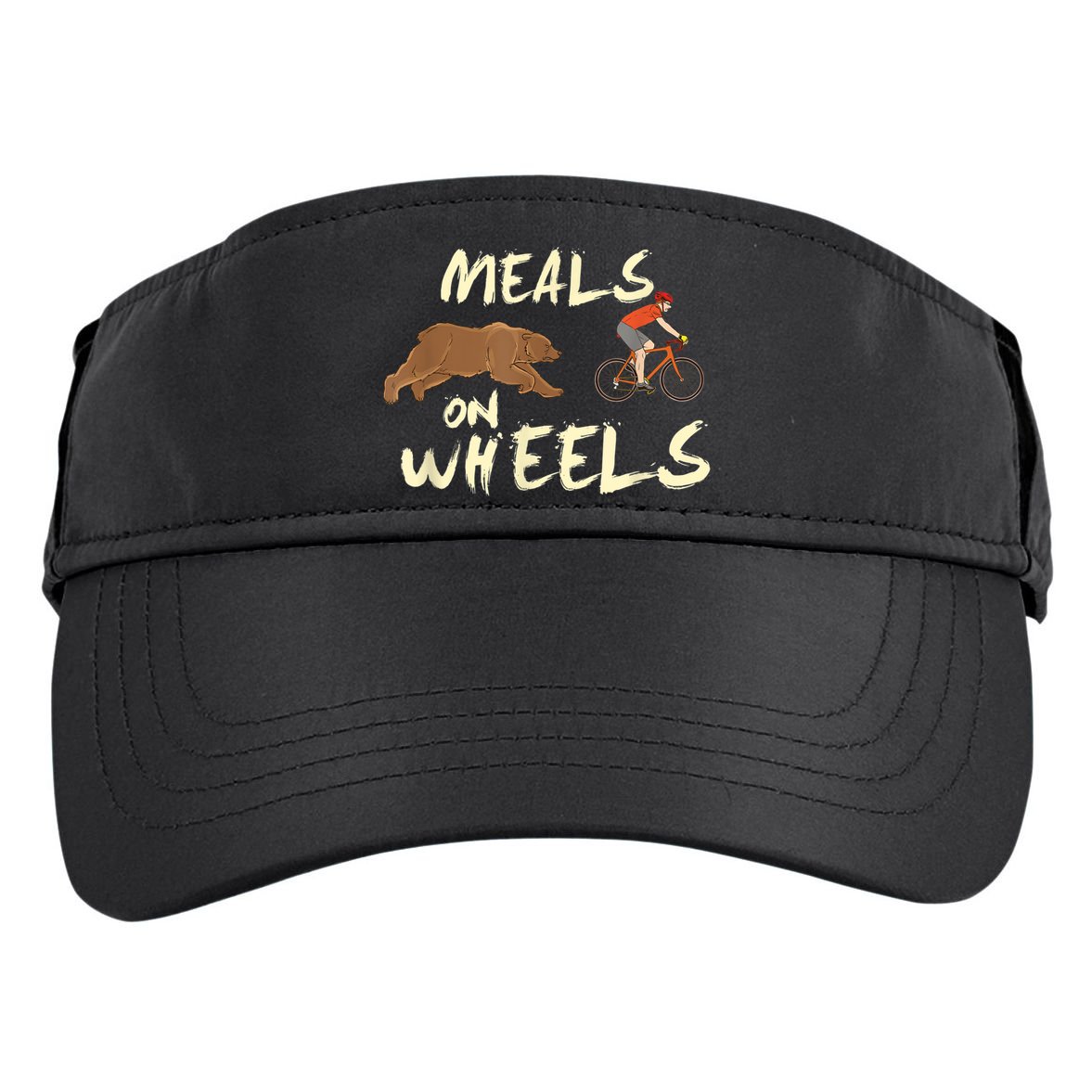 Meals On Wheels Cycling & Nature Design For Mountain Biker Adult Drive Performance Visor