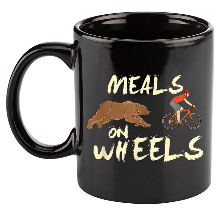Meals On Wheels Cycling & Nature Design For Mountain Biker 11oz C Handle Ceramic Mug