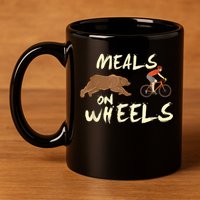 Meals On Wheels Cycling & Nature Design For Mountain Biker 11oz C Handle Ceramic Mug