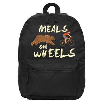Meals On Wheels Cycling & Nature Design For Mountain Biker 16 in Basic Backpack