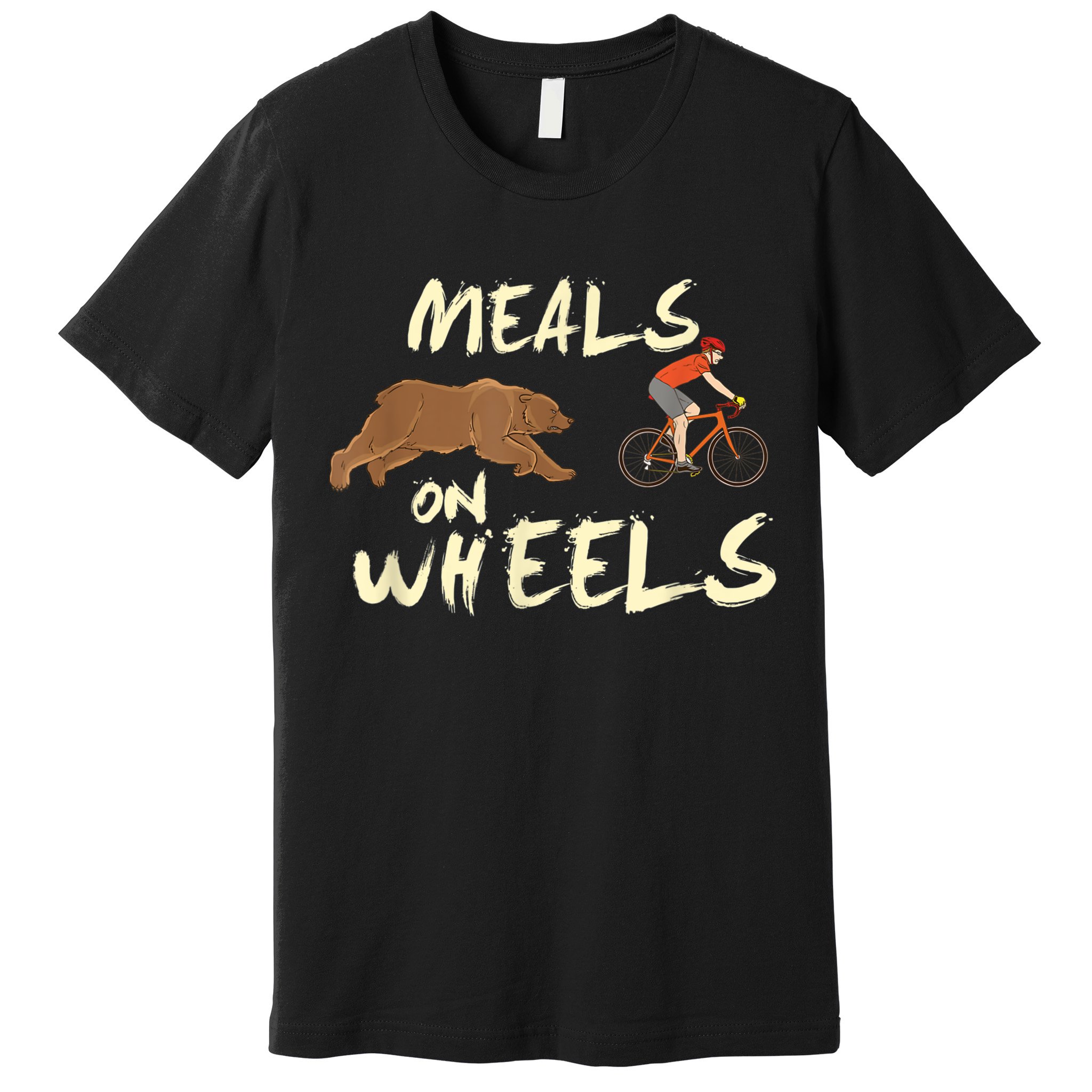 Meals On Wheels Cycling & Nature Design For Mountain Biker Premium T-Shirt