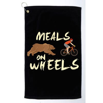 Meals On Wheels Cycling & Nature Design For Mountain Biker Golf Towel