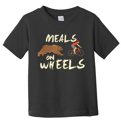 Meals On Wheels Cycling & Nature Design For Mountain Biker Toddler T-Shirt