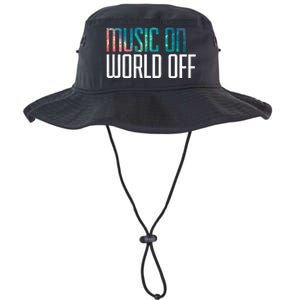 Music On World Off For Music Lovers Djs Musicians Legacy Cool Fit Booney Bucket Hat