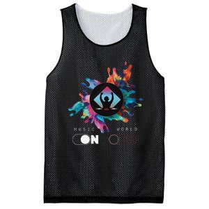 Music On World Off costume for Music Lovers DJs Festival Mesh Reversible Basketball Jersey Tank