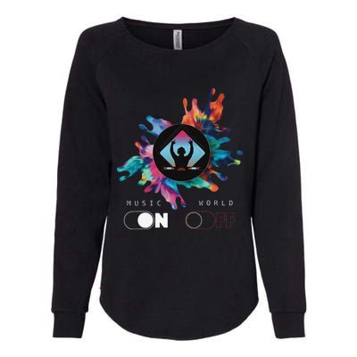 Music On World Off costume for Music Lovers DJs Festival Womens California Wash Sweatshirt