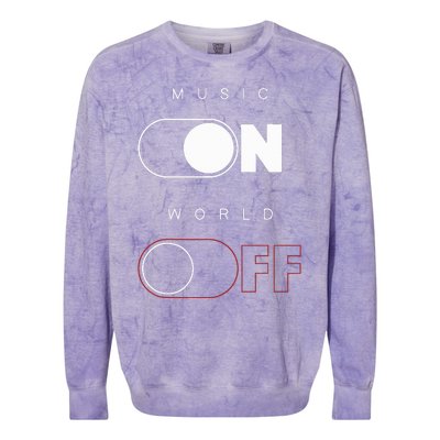 Music On World Off Colorblast Crewneck Sweatshirt