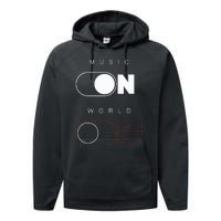 Music On World Off Performance Fleece Hoodie