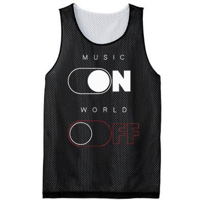 Music On World Off Mesh Reversible Basketball Jersey Tank