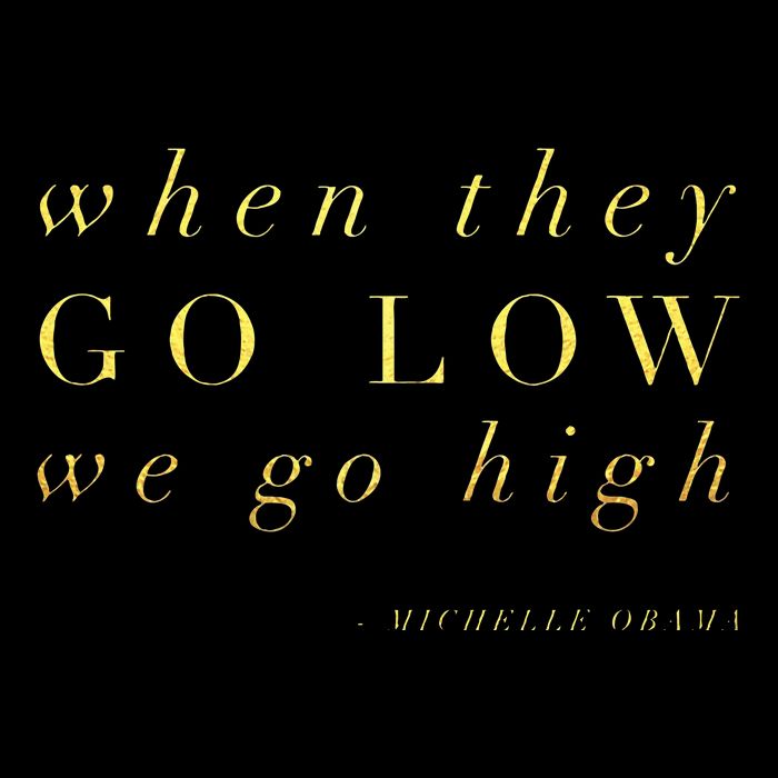 Michelle Obama When They Go Low We Go High Top Barack Magnet